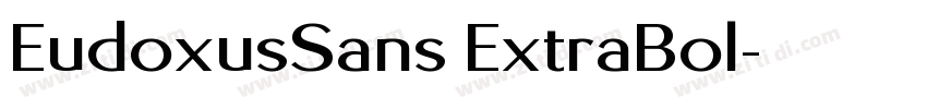 EudoxusSans ExtraBol字体转换